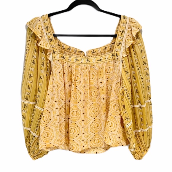 Free People Mostly Meadow Printed Blouse (L) - Picture 5 of 10